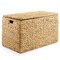 Casafield 30" Storage Chest with Lid, Handles, and Safety Hinge - Water Hyacinth Wicker Storage Trunk for Entry Way, Living Room, Bedroom